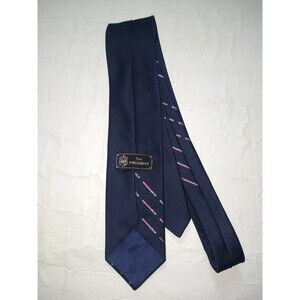 The President Tie Navy Blue Striped Polyester